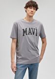 Mavi Logo Baskılı Gri Tişört 0611711-83747