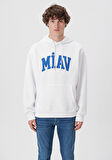 Mavi Miav Baskılı Kapüşonlu Sweatshirt 0S10122-620