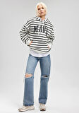 Mavi Logo Baskılı Beyaz Sweatshirt 1S10118-84603