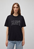 Mavi Logo Baskılı Siyah Tişört 1611193-900