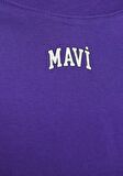 Mavi Logo Baskılı Mor Crop Tişört 1611585-70694
