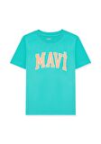 Mavi Logo Baskılı Yeşil Tişört 7610109-71724