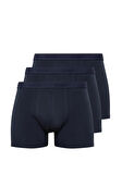 Mavi 3lü Lacivert Basic Boxer Seti 0911414-30761