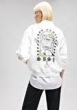 Mavi Spongebob Baskılı Beyaz Sweatshirt 1S10126-70057