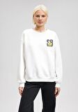 Mavi Spongebob Baskılı Beyaz Sweatshirt 1S10126-70057