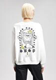Mavi Spongebob Baskılı Beyaz Sweatshirt 1S10126-70057