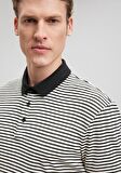 Mavi Lacivert Çizgili polo Tişört 0611843-70055