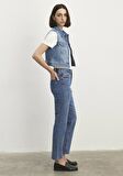 Rona Classic Denim İndigo Mavisi Jean Yelek 1110450-86815
