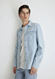 Ted Casual Açık Mavi Jean Gömlek 0210909-87153