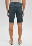 Tim Mavi Black Puslu Mavi Jean Şort 0428487151
