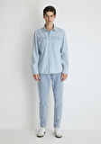 Ted Casual Açık Mavi Jean Gömlek 0210909-87153