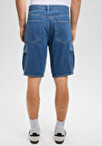 Hamburg MV91 Street İndigo Mavisi Jean Şort 0410681-87150