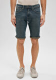 Tim Mavi Black Puslu Mavi Jean Şort 0428487151