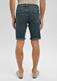 Tim Mavi Black Puslu Mavi Jean Şort 0428487151