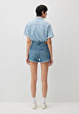 Cherry 90lar Gölgeli İndigo Mavisi Jean Şort