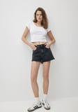Cherry 90lar Antrasit Jean Şort 1410022-87071