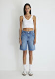 Melina All Blue İndigo Mavisi Jean Şort 1410144-87086