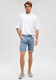 Brian Sporty Puslu Açık Mavi Jean Şort 0418487659