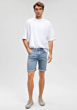 Brian Sporty Puslu Açık Mavi Jean Şort 0418487659