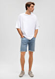 Brian Sporty Puslu Açık Mavi Jean Şort 0418487659
