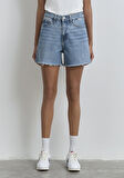 Millie 90lar Koyu Mavi Jean Şort 1458987073