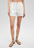 Nova Akdeniz Beyaz Jean Şort 1410120-87092