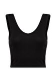 Mavi V Yaka Siyah Basic Atlet 1612375-900