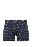 Mavi 3lü Baskılı Lacivert Boxer Seti 0911505-70490