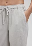 Mavi Keten Karışımlı Gri Pantolon 1010686-70074