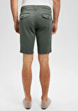 Keten Karışımlı Yeşil Chino Şort 0436187704
