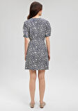 Çiçek Baskılı Dokuma Elbise 1310482-87003