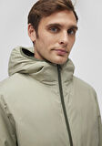 Kapüşonlu Yeşil Şişme Mont 0110354-71481