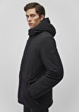 Kapüşonlu Siyah Parka 0110443-900