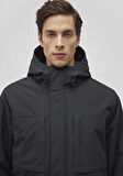 Kapüşonlu Siyah Parka 0110442-71379
