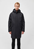 Siyah Kapüşonlu Uzun Ceket 0110430-900