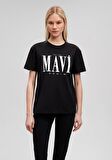 Mavi Logo Baskılı Siyah Tişört 1611990-900