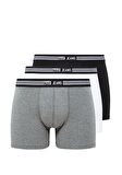 Mavi 3lü Siyah Basic Boxer Seti 0911508-900