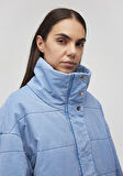 Dik Yaka Denim Şişme Mont 1110321-84184