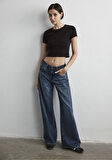 Siena Iconic Puslu Koyu Mavi  Jean Pantolon 1010763-87748