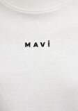 Mavi Logo Baskılı Beyaz Tişört 1612518-70057
