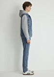 Jerry Kolej Gölgeli Açık Mavi Jean Ceket 010258-87680