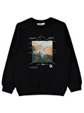 Civil Boys Erkek Çocuk Sweatshirt 6-9 Yaş Siyah