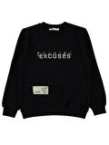 Civil Boys Erkek Çocuk Sweatshirt 6-9 Yaş Siyah