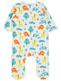 Civil Baby Erkek Bebek Patikli Tulum 1-6 Ay Ekru