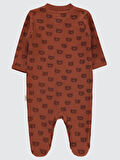 Civil Baby Erkek Bebek Patikli Tulum 1-6 Ay Kahve