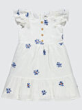 Civil Girls Kız Çocuk Elbise 6-9 Yaş Ekru