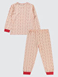 Civil Girls Kız Çocuk Pijama Takımı 10-13 Yaş  Açık Pudra