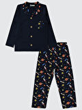 Civil Boys Erkek Çocuk Pijama Takımı 6-9 Yaş Lacivert