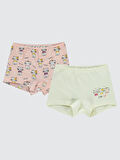 Civil Girls Kız Çocuk 2'li Boxer Set 2-10 Yaş Pembe