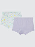 Civil Girls Kız Çocuk 2'li Boxer Set 2-10 Yaş Lila